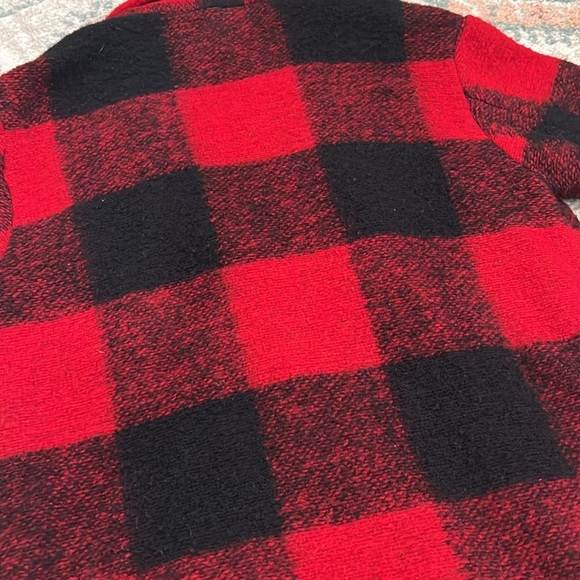 Aritzia Wilfred Free XS Black & Red Plaid Wool Coat - Picture 7 of 7